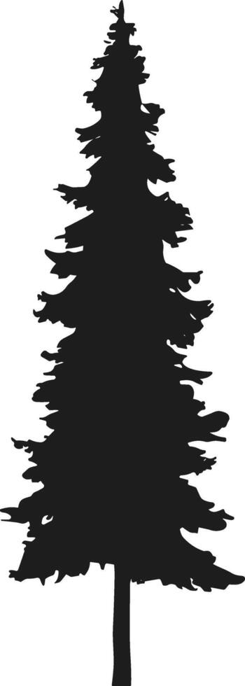 Tall Pine Tree Silhouette Design vector