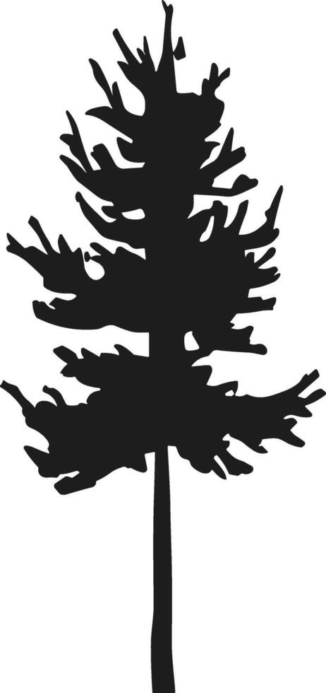 Iconic Evergreen Pine Tree Silhouette vector