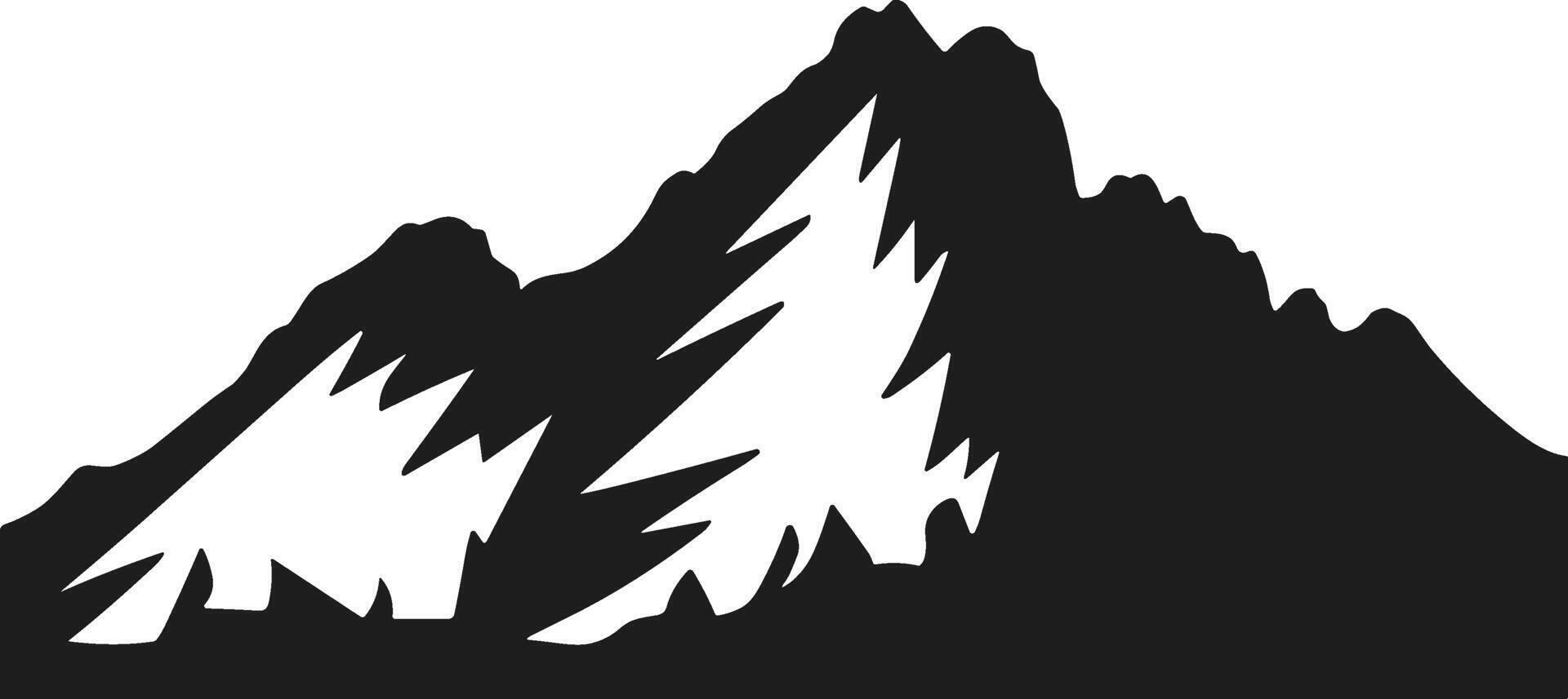 Clean Mountain Silhouette vector