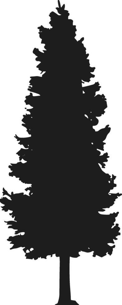 Minimalist Forest Pine Tree Silhouette vector