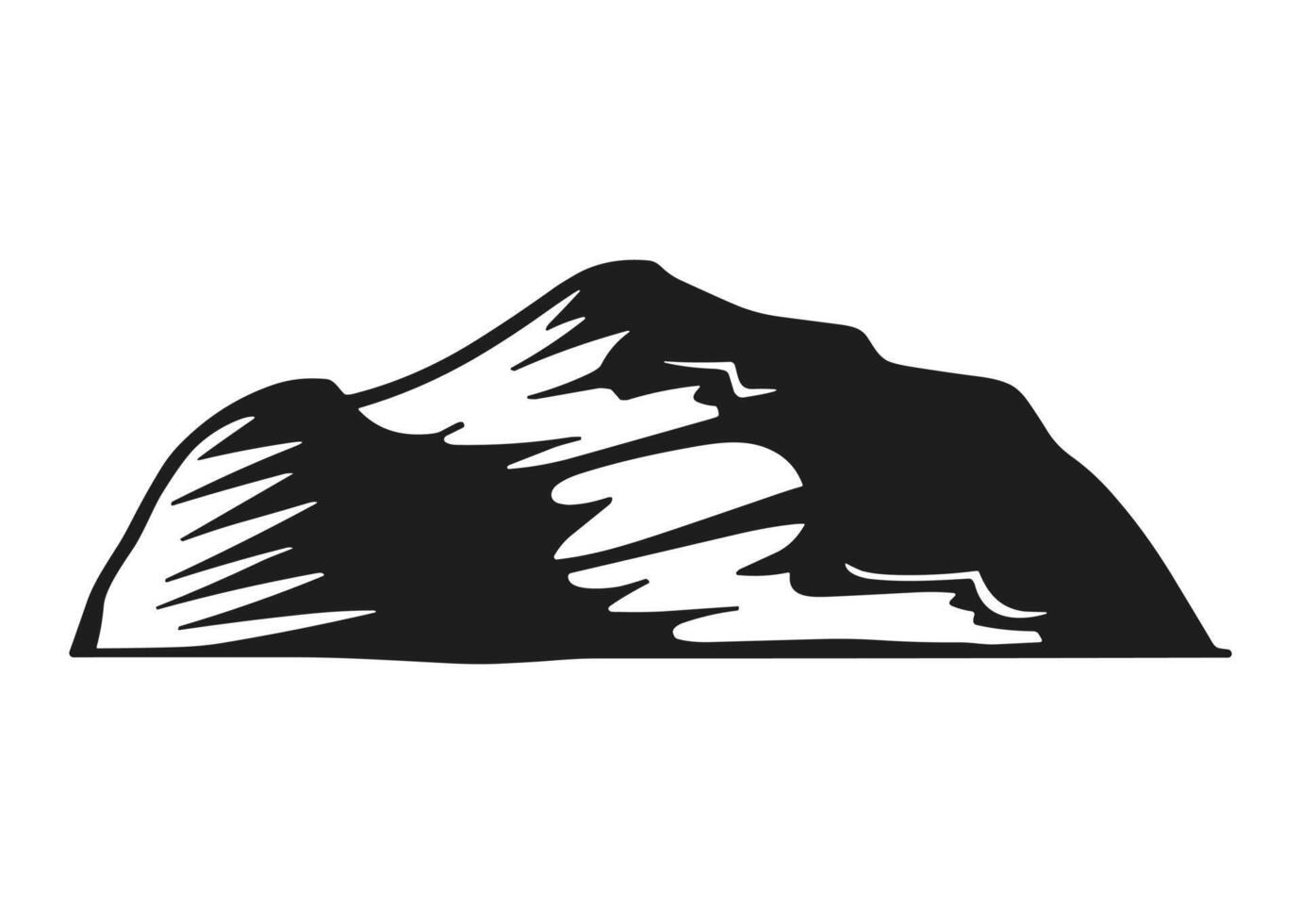 Majestic Mountain Silhouette vector