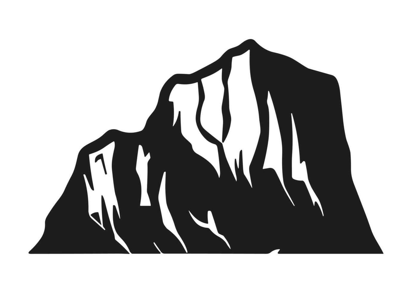 A Sharp Peaks Mountain Silhouette vector