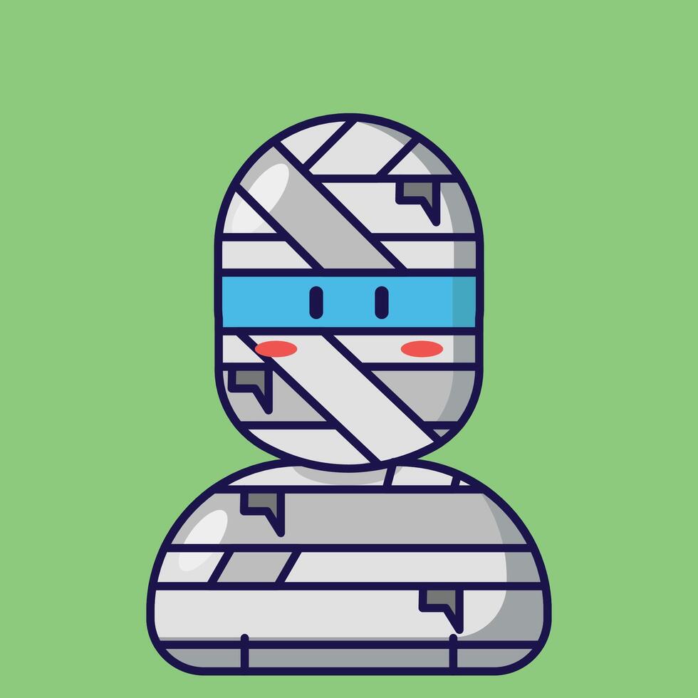 Halloween costume characters mummy vector
