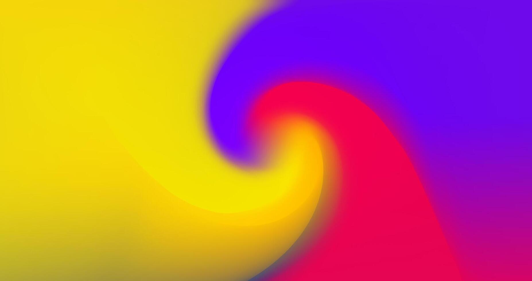 a colorful swirl of colors on a yellow, red and blue background vector