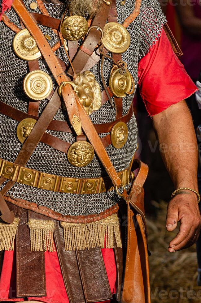 centurion uniform of the roman legion, in an act of historical recreation. Festa dos Povos, Chaves. Portugal photo