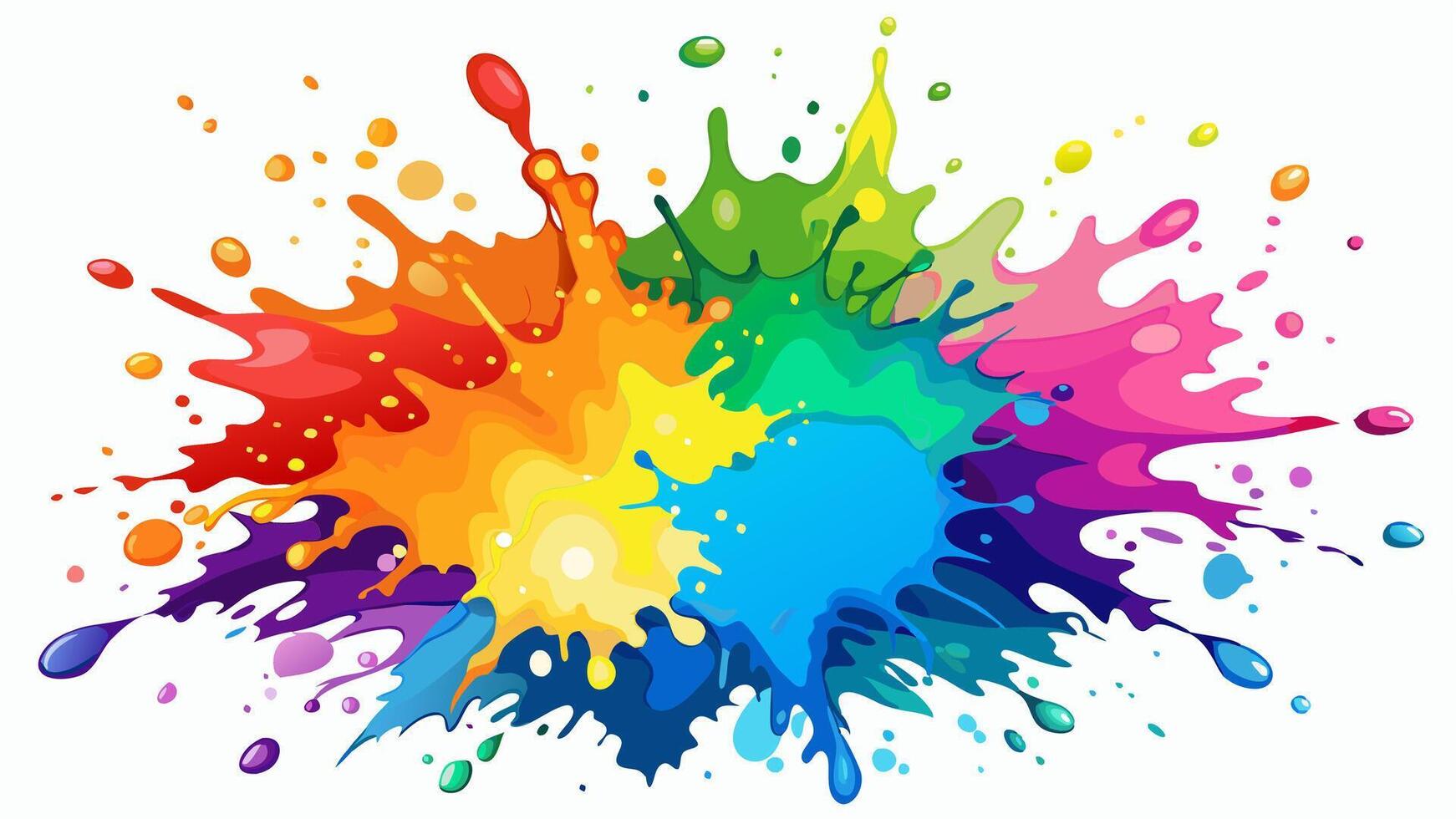 Smooth Watercolor splash on white background vector