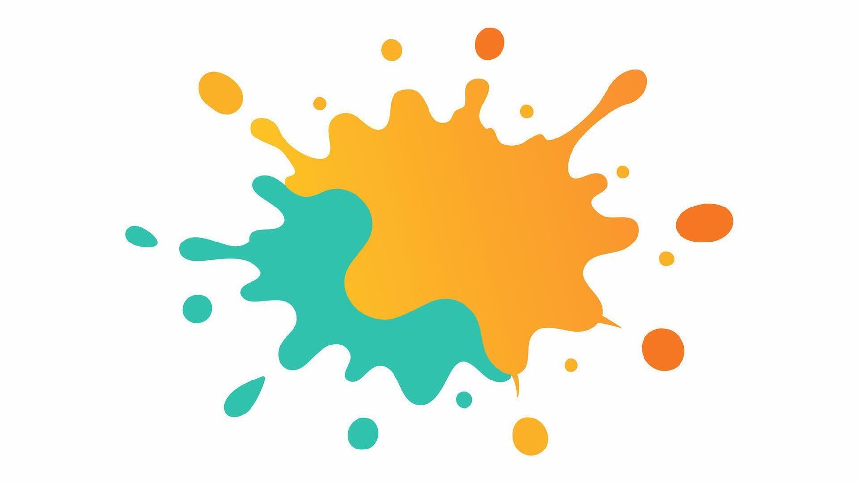 Green Yellow Watercolor splash on white background vector