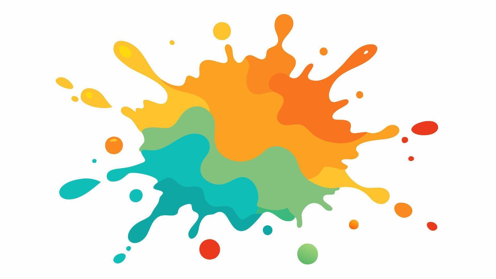 Cleanly Watercolor splash on white background vector