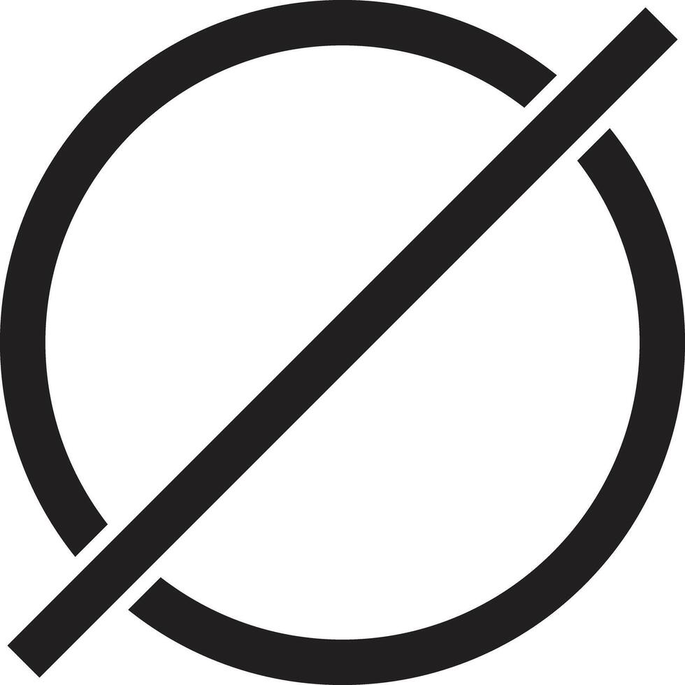 Nothing icon isolated on white background . Null symbol . Empty symbol icon vector