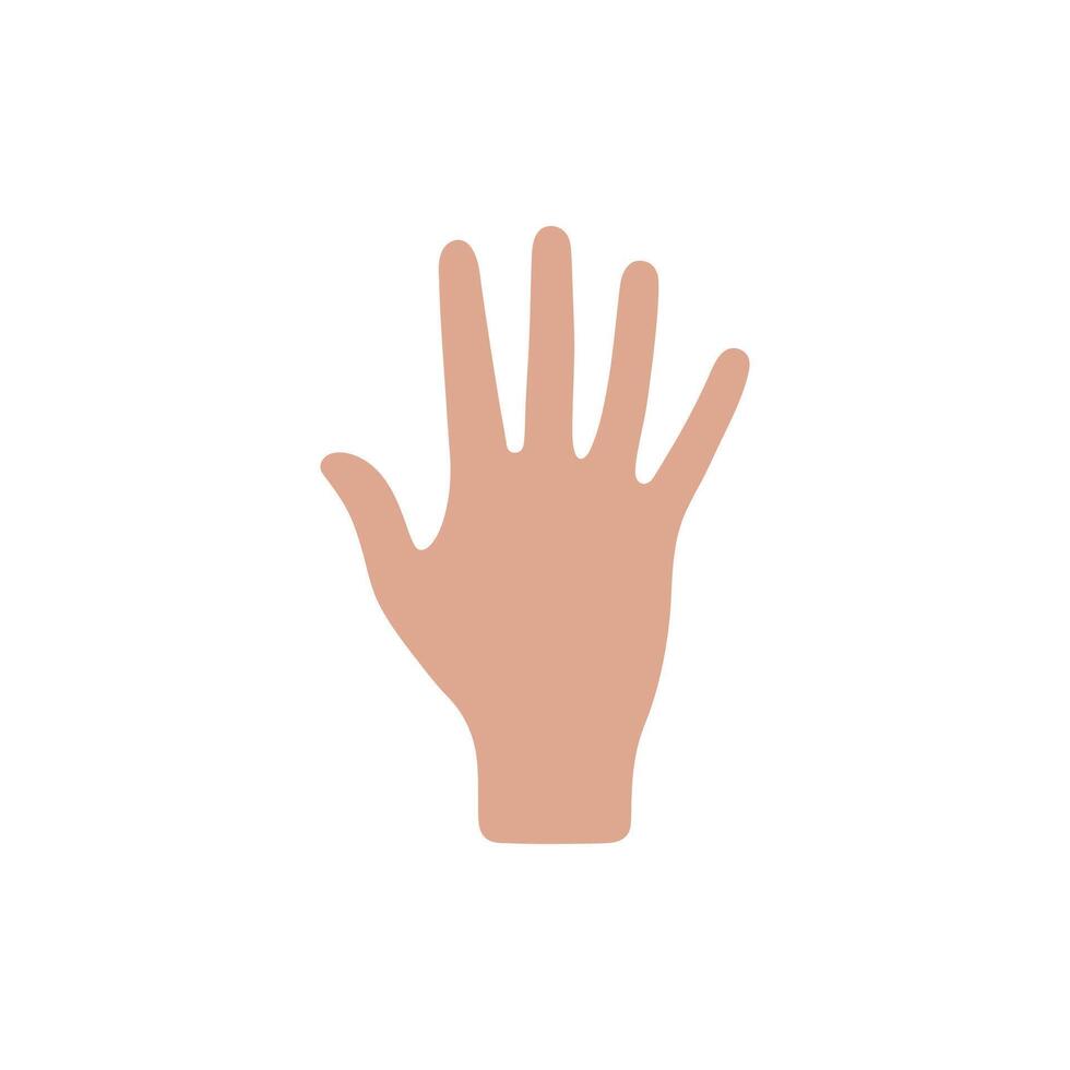 Hand icon on white background. illustration in trendy flat style vector