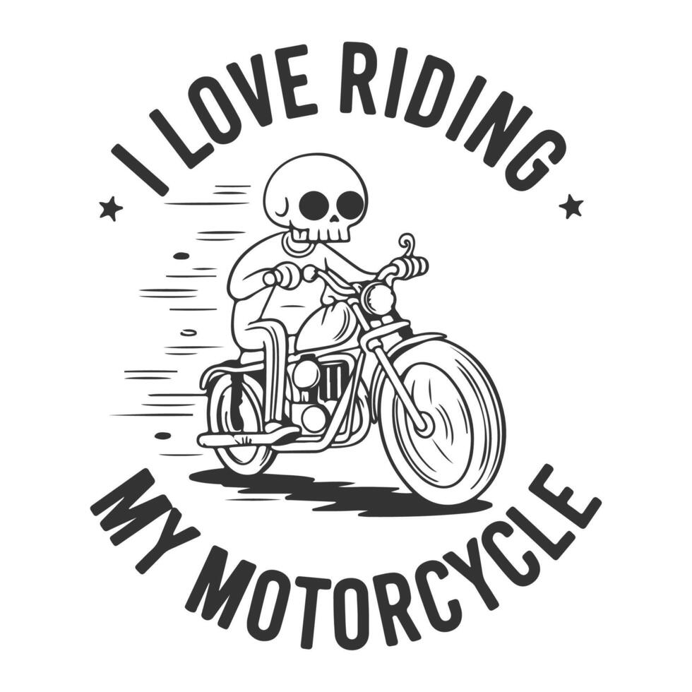 skull riding motorcycle vector