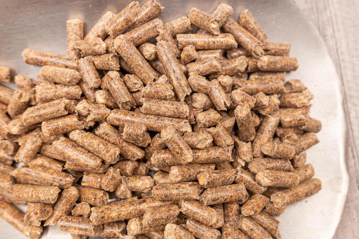 selective focus, biomass wood pellets ecological combustible for stoves photo