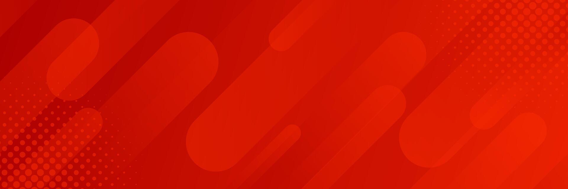 Abstract red dynamic banner background with halftone, modern wallpaper. illustration vector