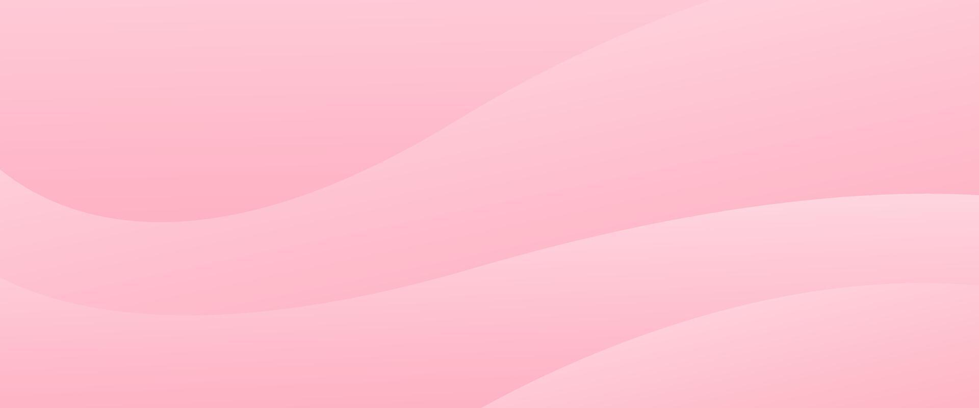 Pink beauty curve background, abstract pink wavy banner background vector