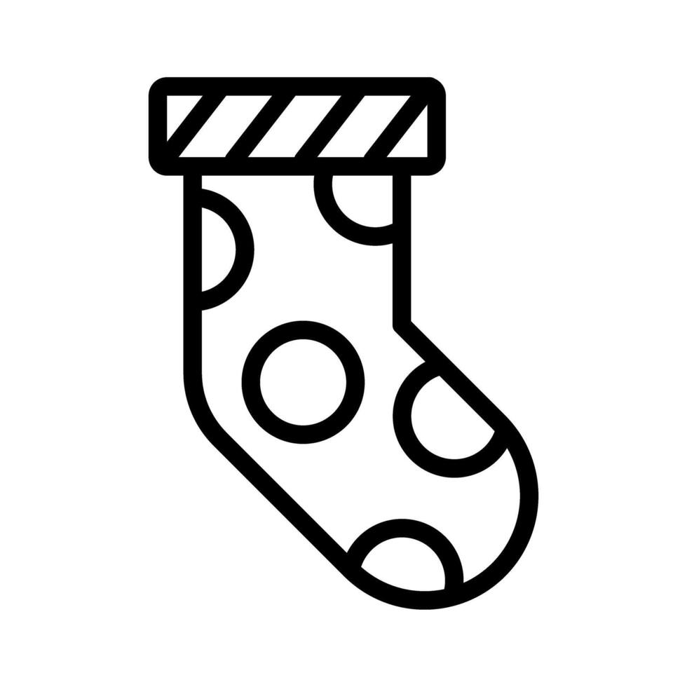 Icon christmas sock, winter holiday symbol element vector