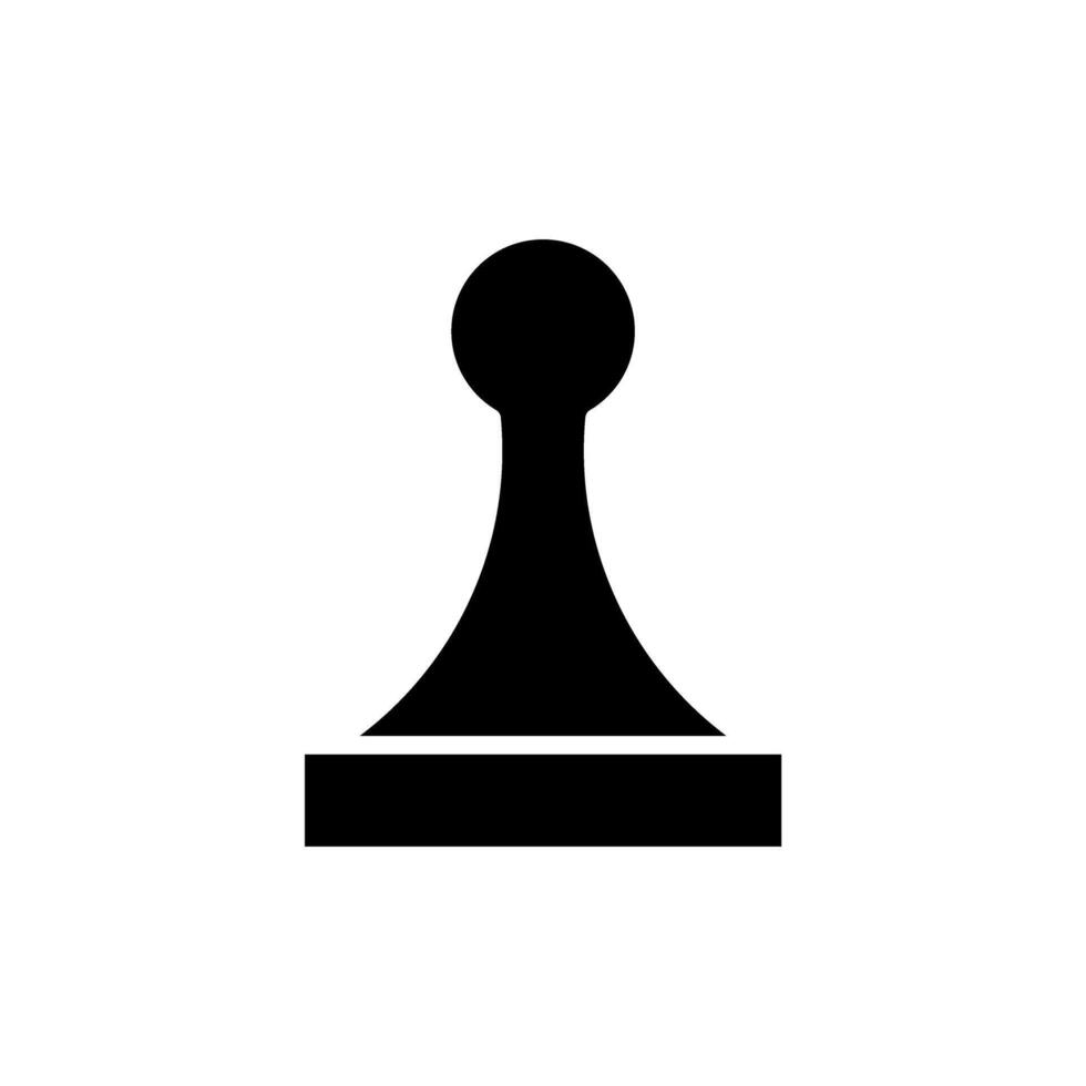 Icon Pawn piece, strategy game symbol design vector
