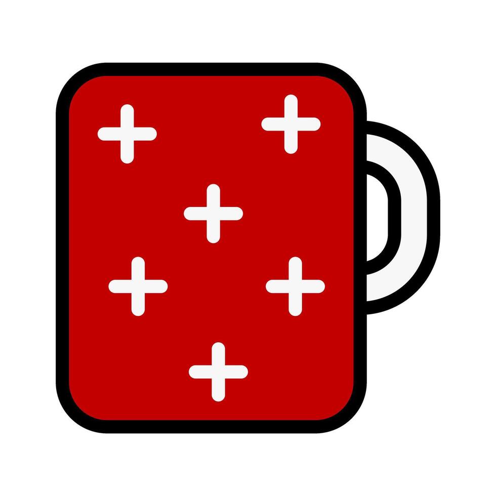 Icon christmas mug , winter holiday symbol element vector