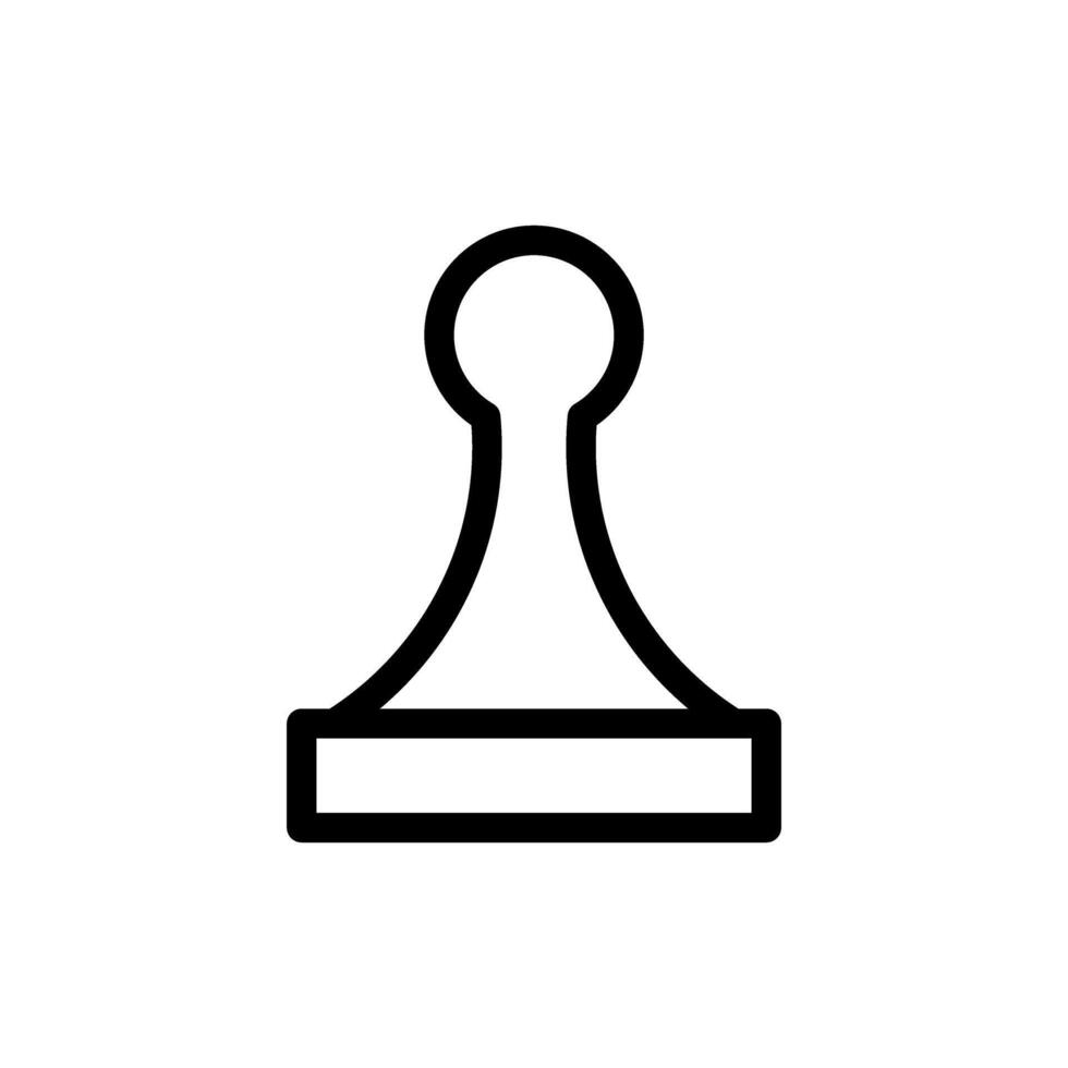 Icon Pawn piece, strategy game symbol design vector