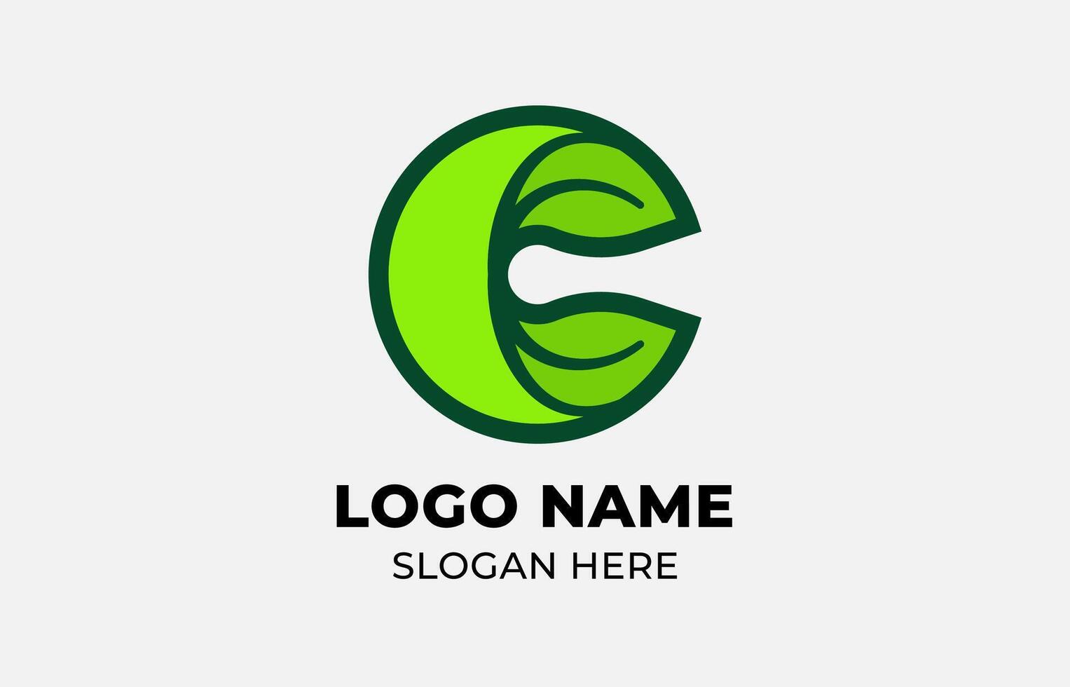 Logo Leaf symbols and Letter C. Template design Nature, tree, go green and growth concept with icon. Editable file vector