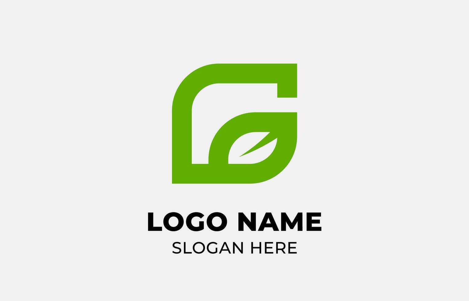 Logo Leaf symbols and Letter G. Template design Nature, tree, go green and growth concept with icon. Editable file vector