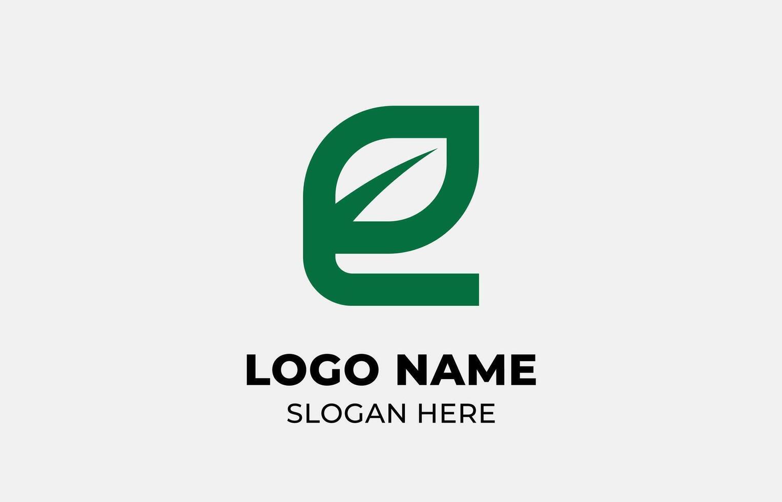 Logo Leaf symbols and Letter E. Template design Nature, tree, go green and growth concept with icon. Editable file vector