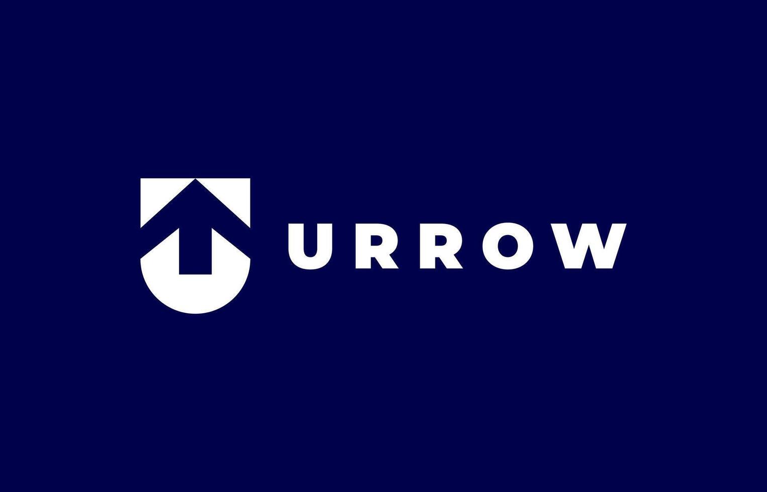 Logo Arrow and Letter U, Template creative design fintech, technology, arrow, growth and increase symbols icon. Editable file vector