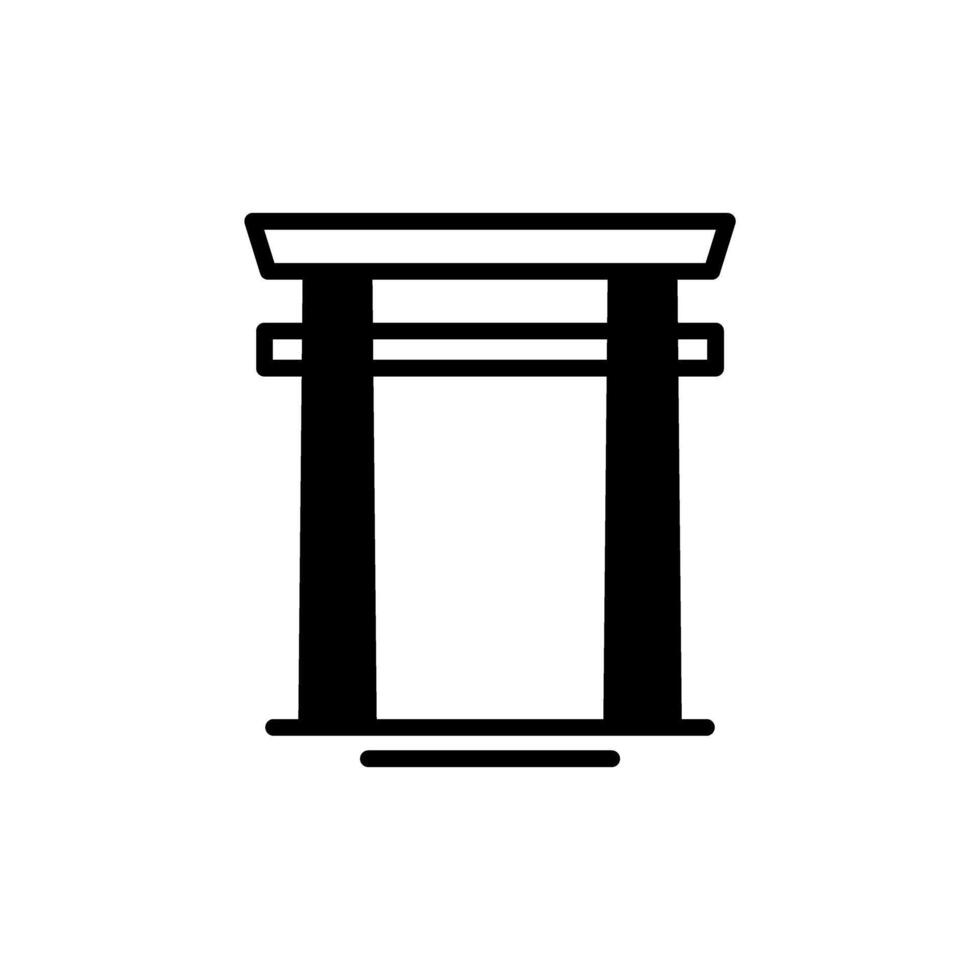 Icon Building japan big gate symbols editable file vector
