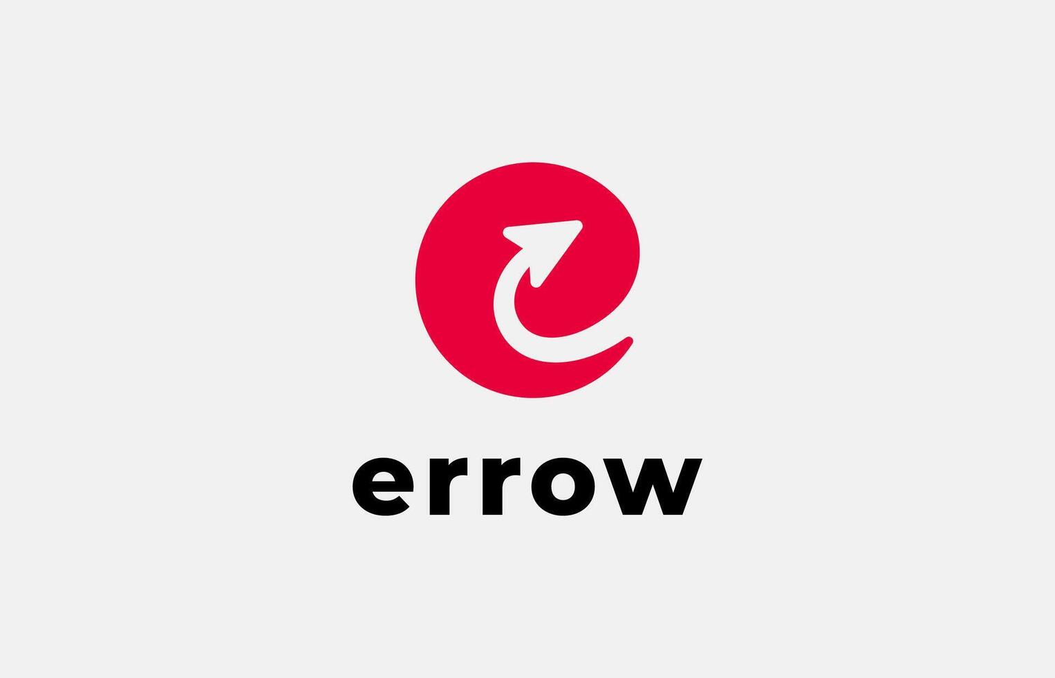 Logo Arrow and Letter E, Template creative design fintech, technology, arrow, growth and increase symbols icon. Editable file vector