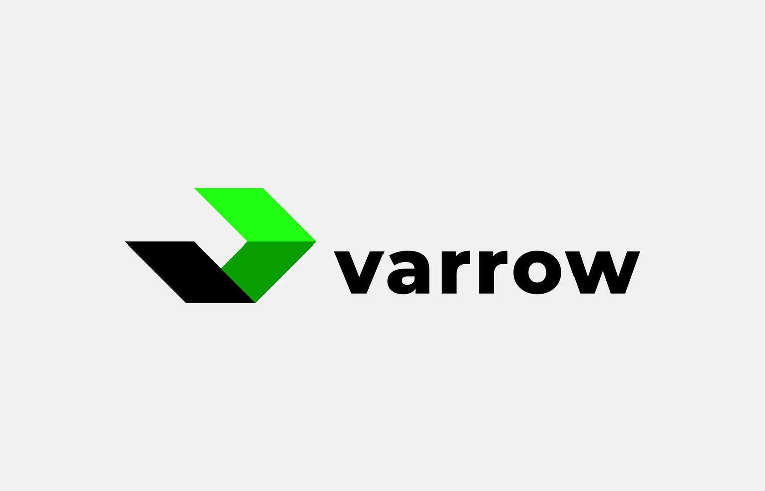 Logo Arrow and Letter V, Template creative design fintech, technology, arrow, growth and increase symbols icon. Editable file vector