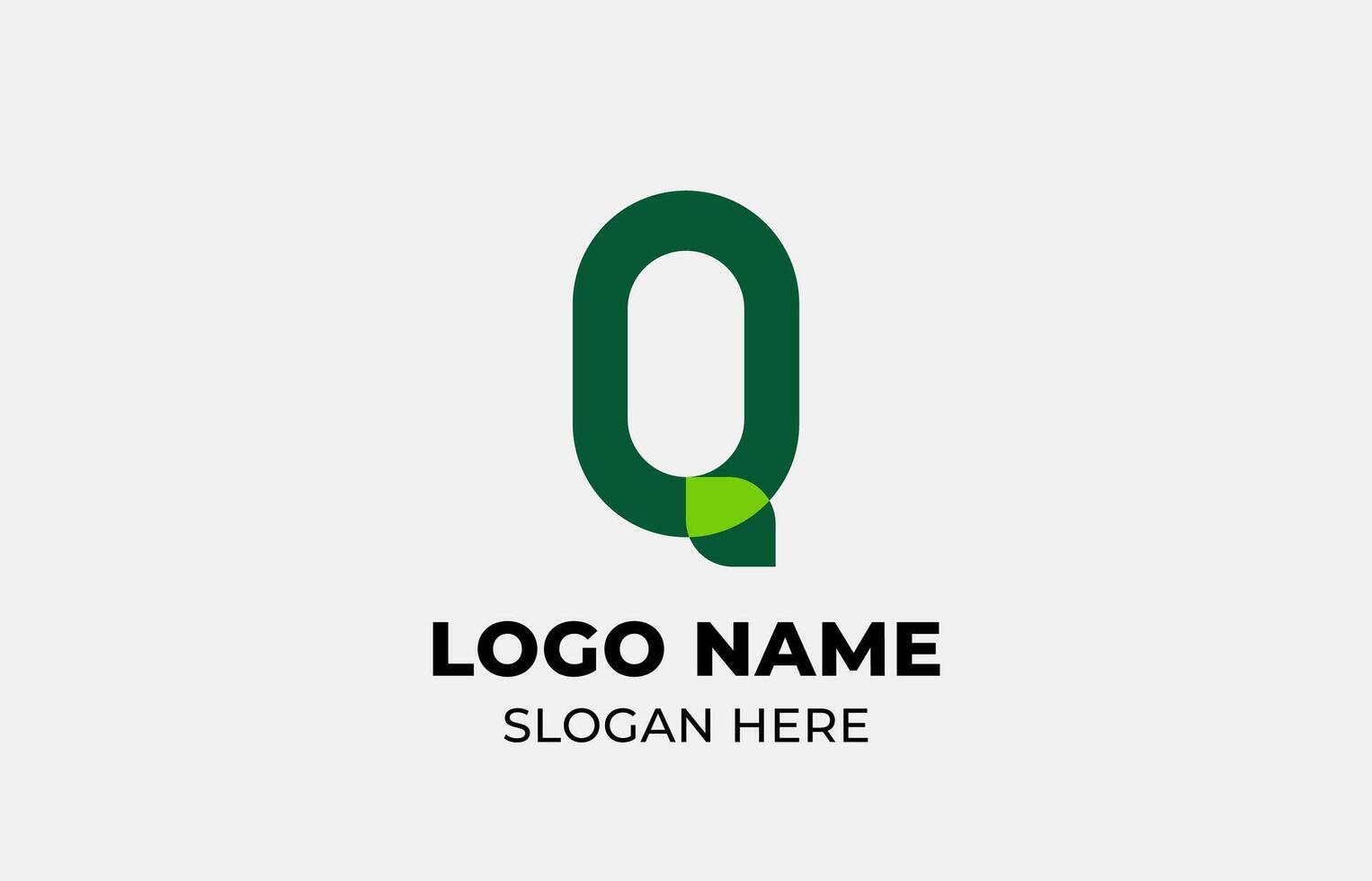 Logo Leaf symbols and Letter Q. Template design Nature, tree, go green and growth concept with icon. Editable file vector