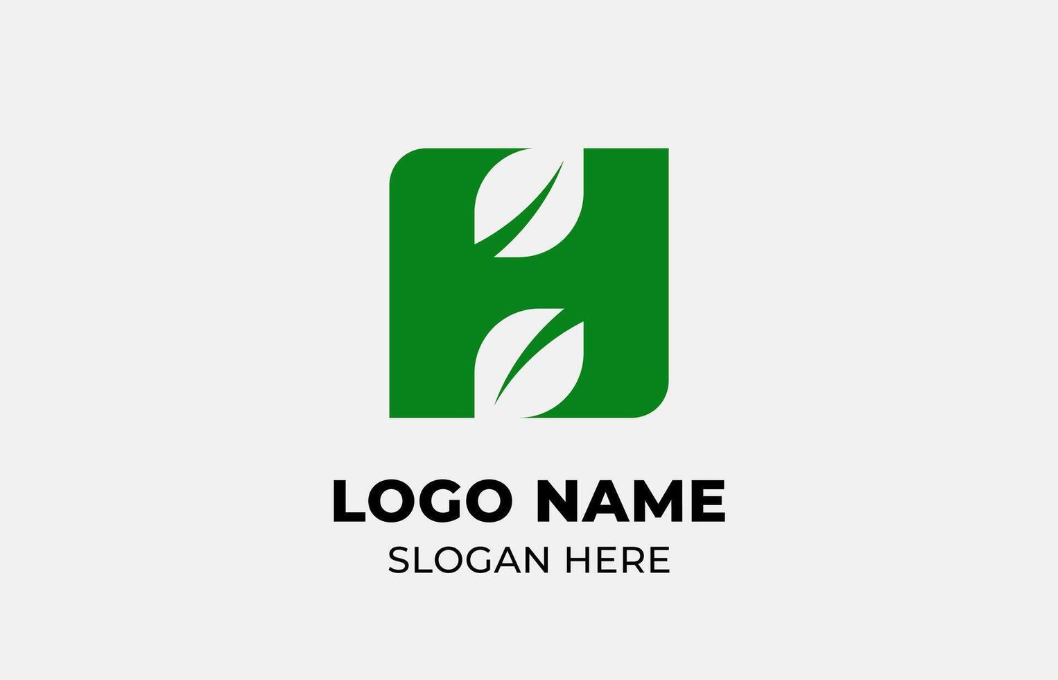 Logo Leaf symbols and Letter H. Template design Nature, tree, go green and growth concept with icon. Editable file vector