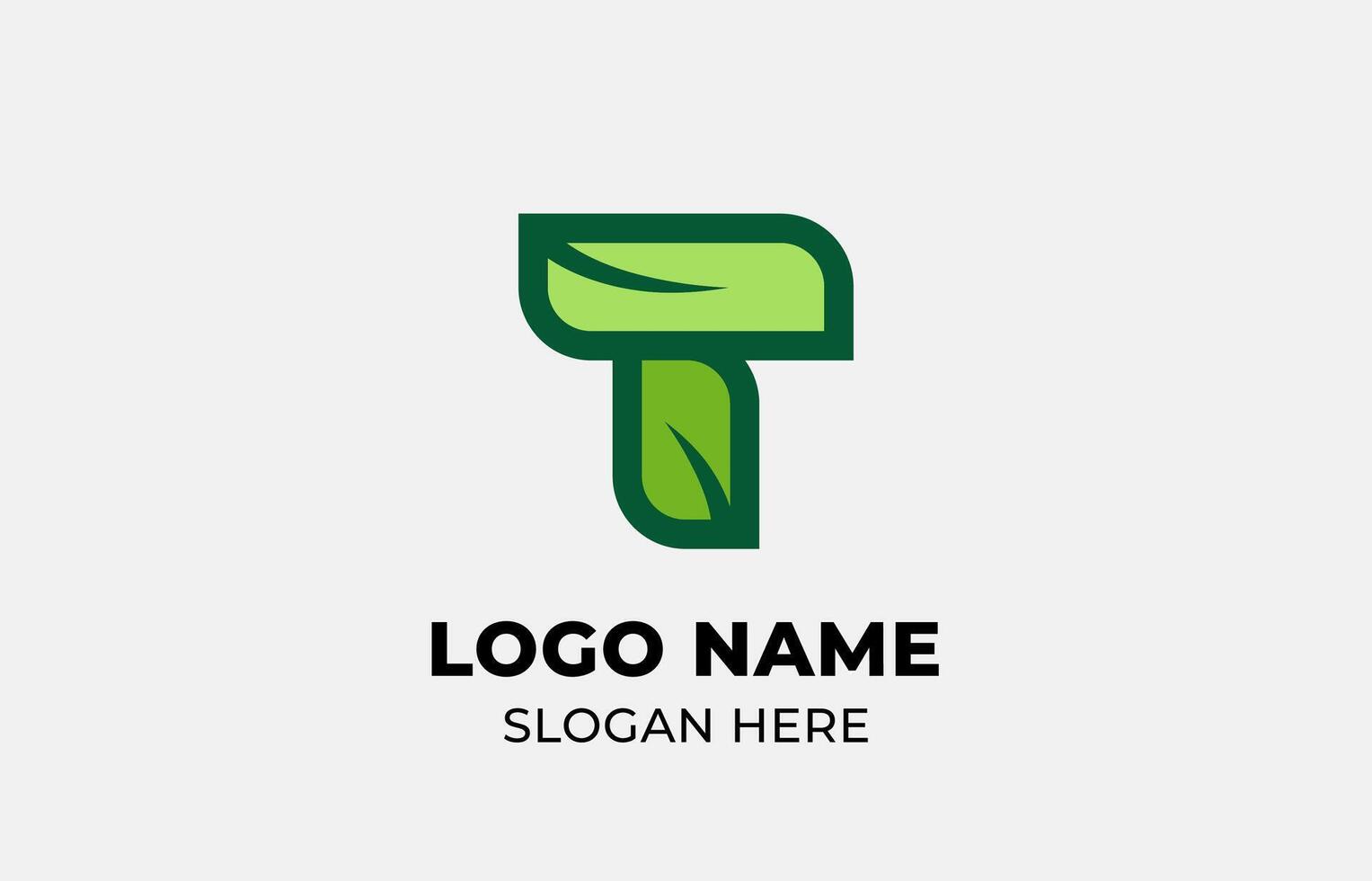 Logo Leaf symbols and Letter T. Template design Nature, tree, go green and growth concept with icon. Editable file vector