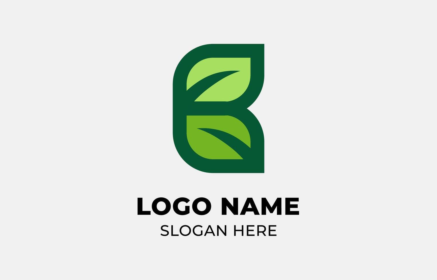 Logo Leaf symbols and Letter B. Template design Nature, tree, go green and growth concept with icon. Editable file vector