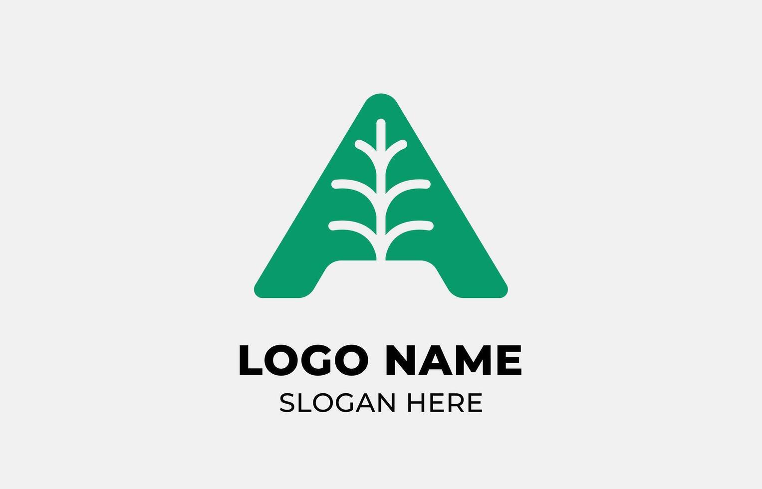 Logo Leaf symbols and Letter A. Template design Nature, tree, go green and growth concept with icon. Editable file vector