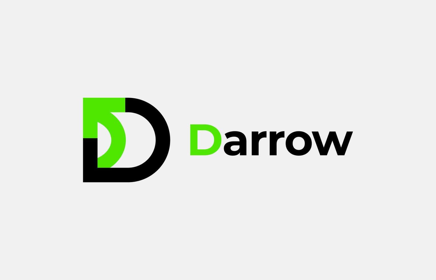 Logo Arrow and Letter D, Template creative design fintech, technology, arrow, growth and increase symbols icon. Editable file vector