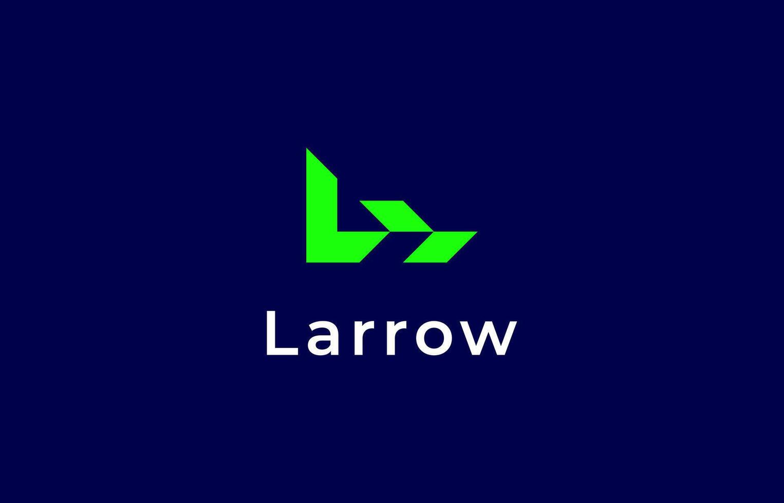Logo Arrow and Letter L, Template creative design fintech, technology, arrow, growth and increase symbols icon. Editable file vector