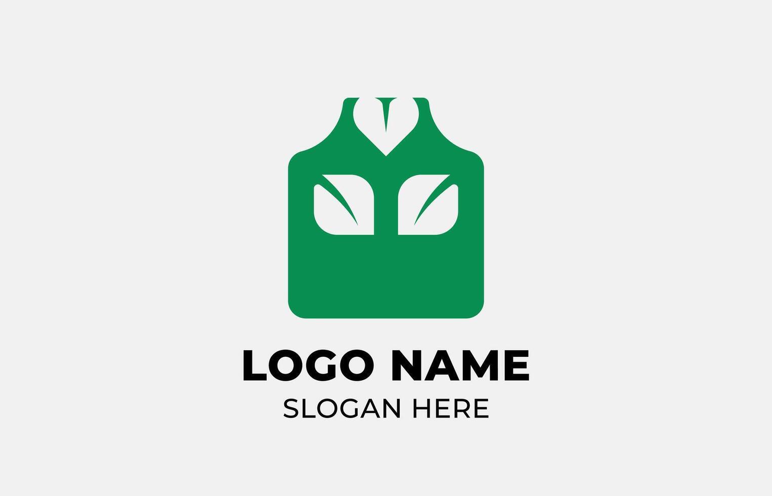 Logo Leaf symbols and Cloth or T shirt. Template design Nature, tree, go green and growth concept with icon. Editable file vector