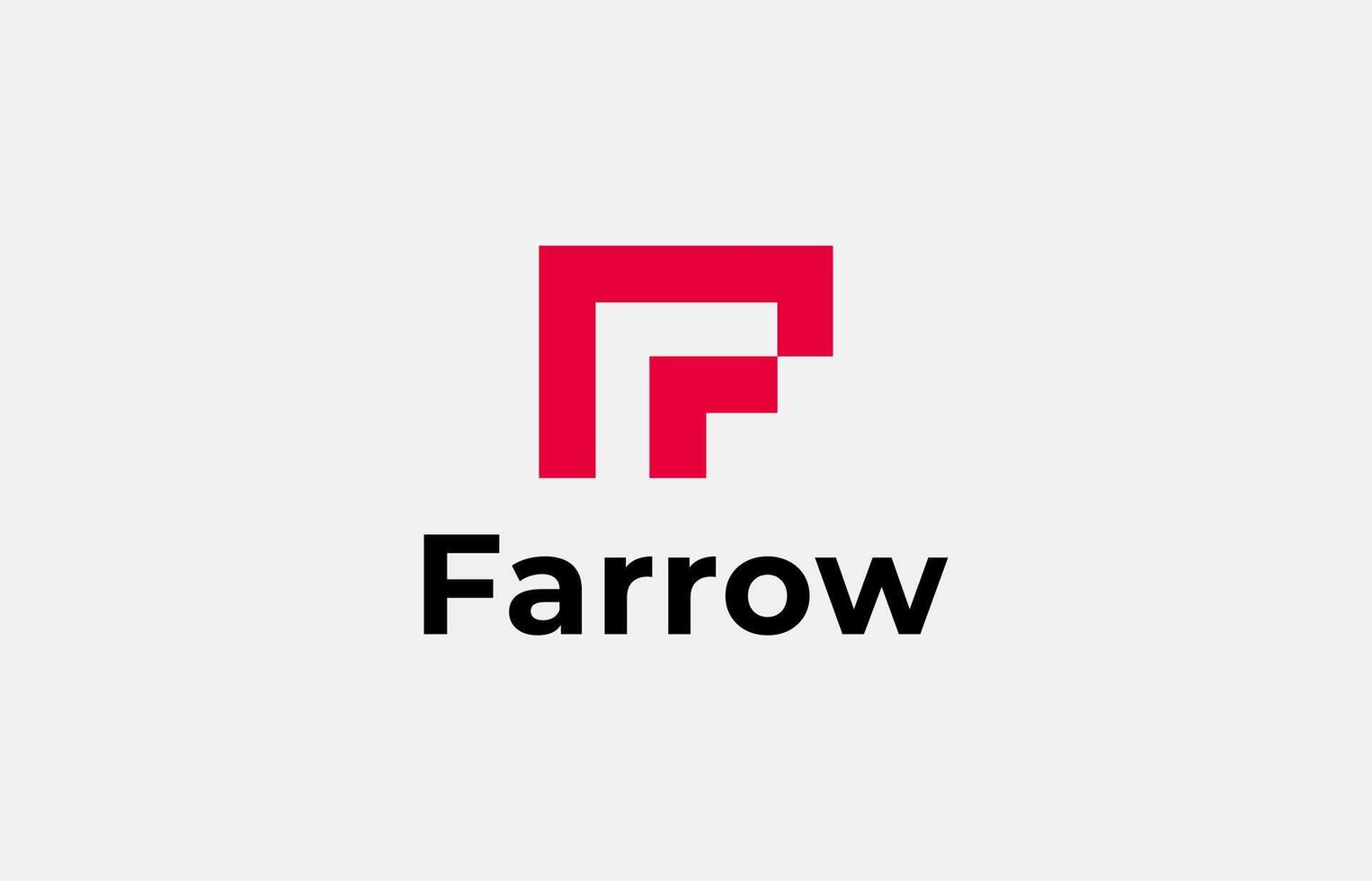 Logo Arrow and Letter F, Template creative design fintech, technology, arrow, growth and increase symbols icon. Editable file vector