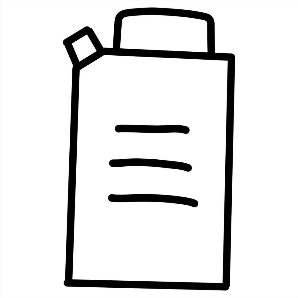 Can of gasoline hand drawn illustration vector