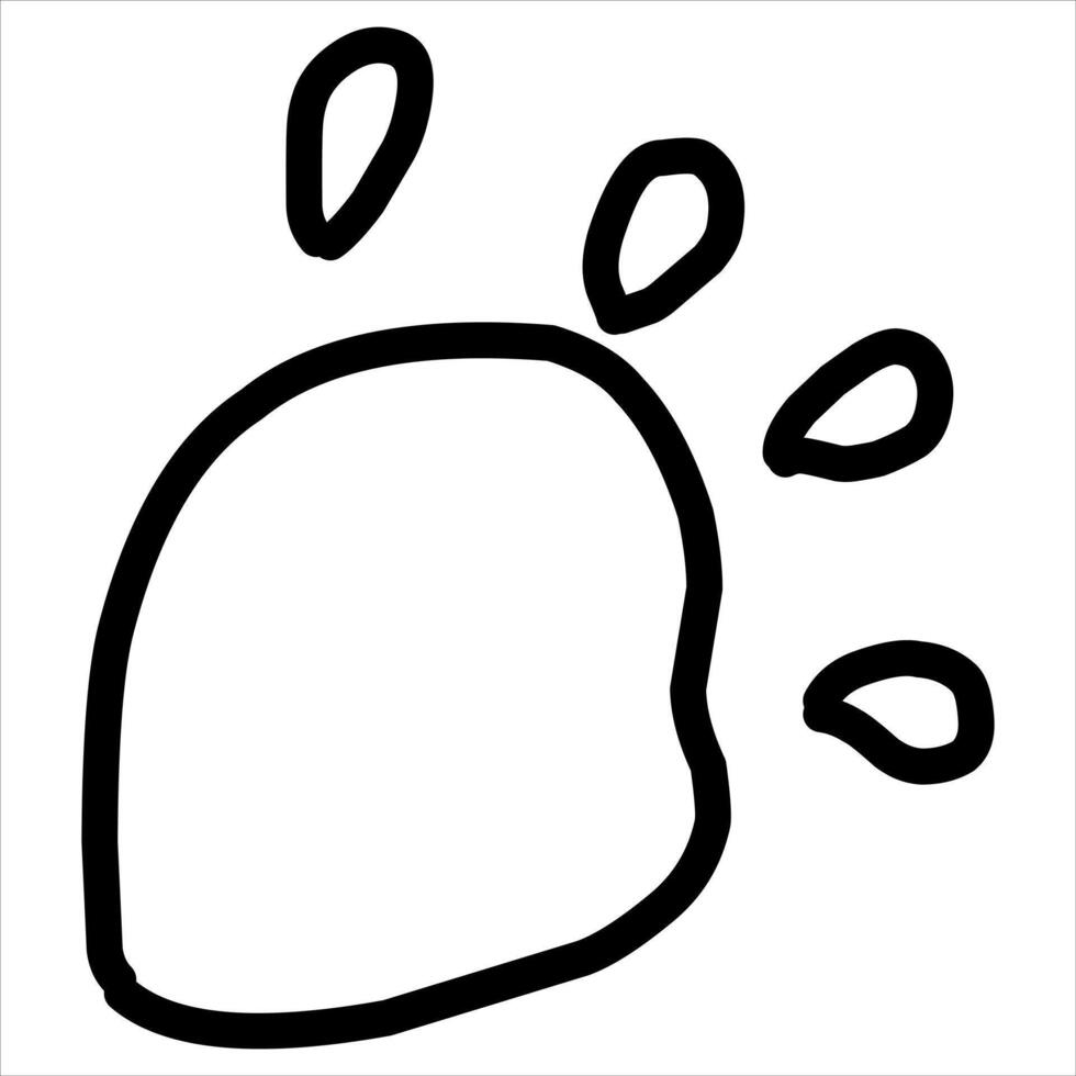 Trail of the beast hand drawn illustration vector