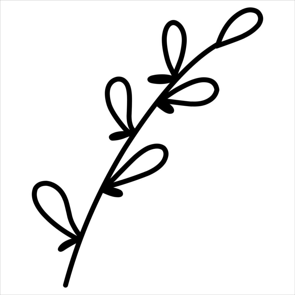 Branch hand drawn illustration vector