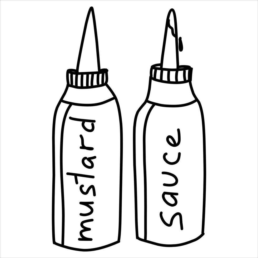 Sauces hand drawn illustration vector