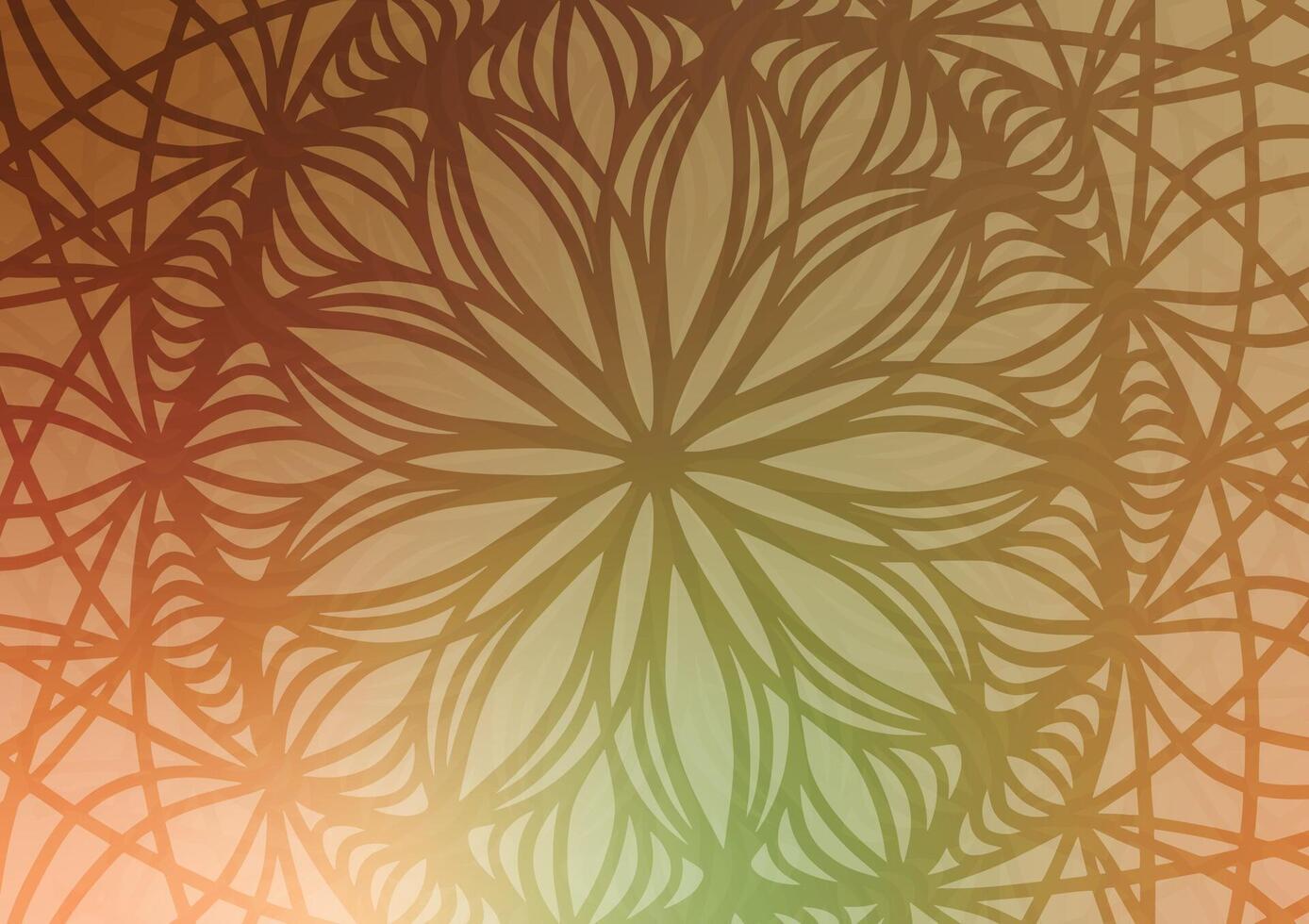 Yellow art flower mandala graphic modern style background vector