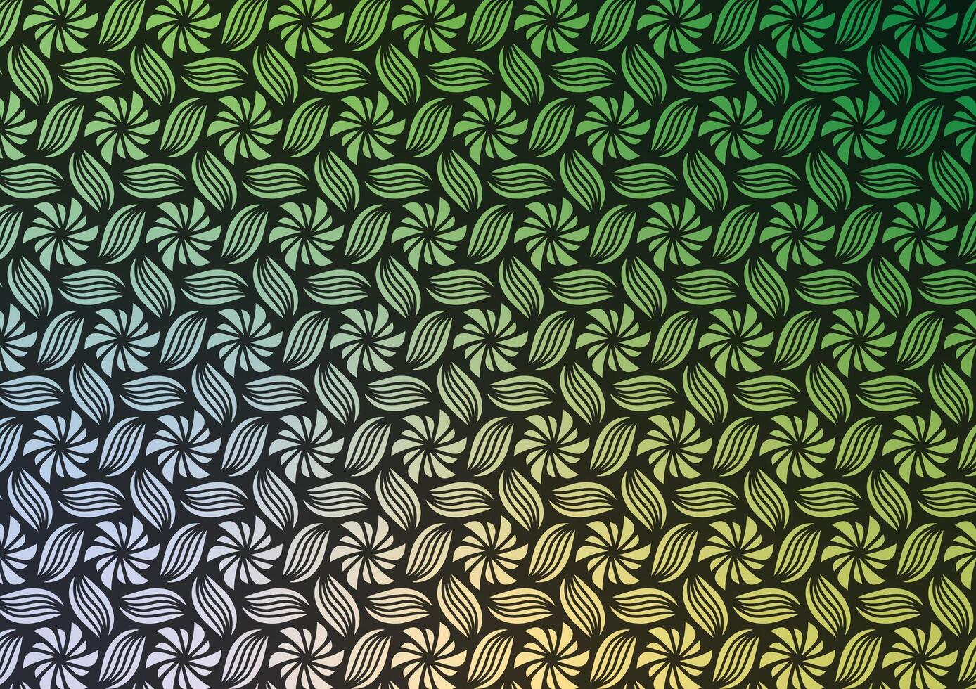 Flower green leaf modern style pattern background vector