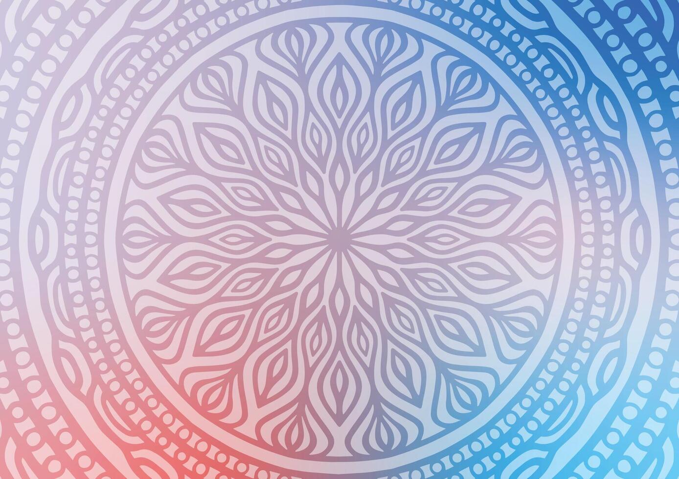 Mandala purple geometry blue pattern design background vector