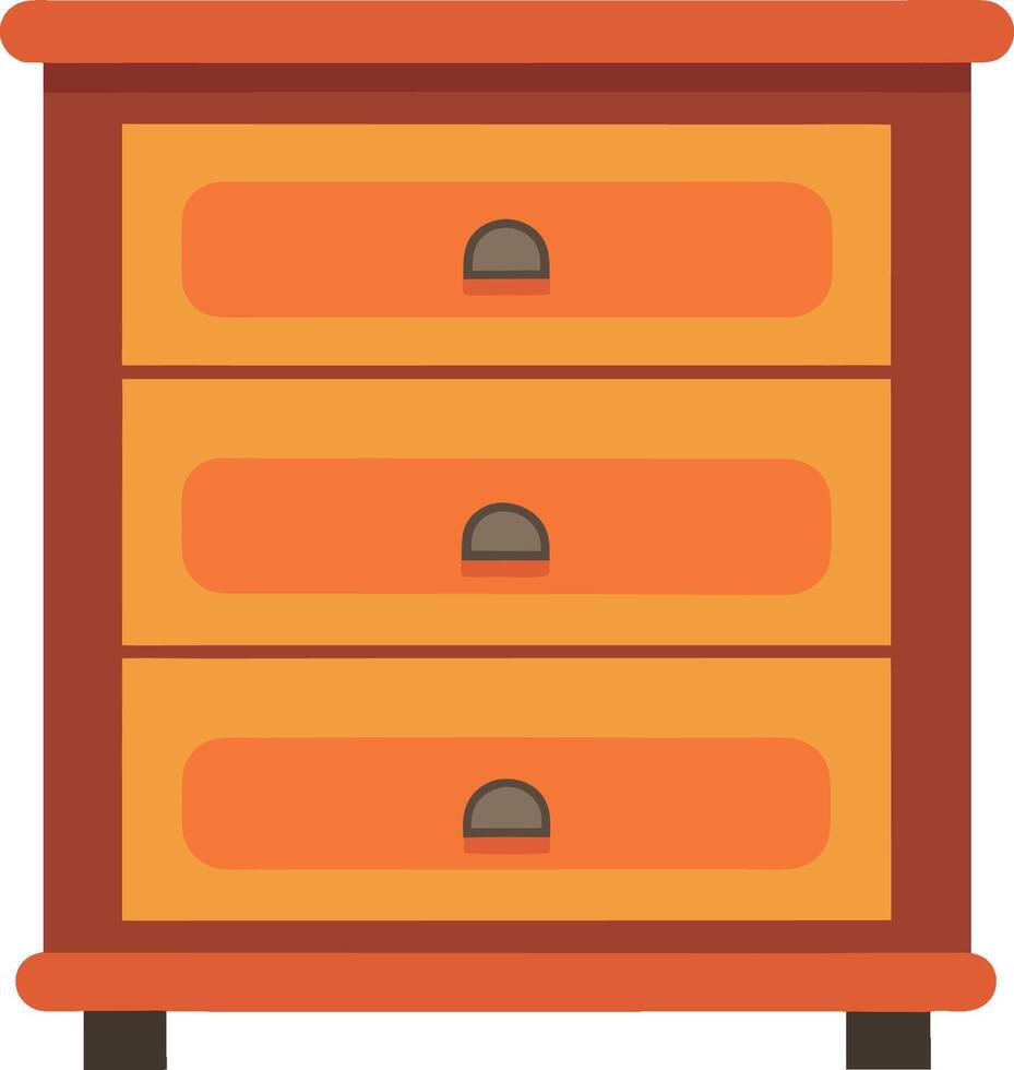 illustration chest of drawers flat art design vector