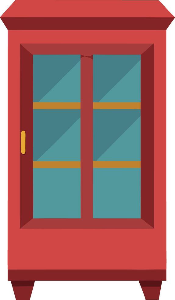 illustration display cabinet flat art design vector
