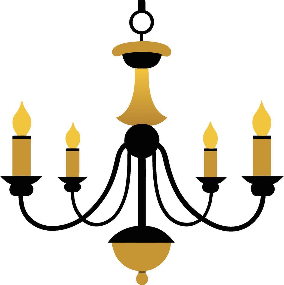 Illustration of a chandelier flat art design vector