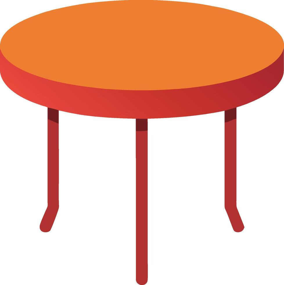 illustration patio table flat art design vector