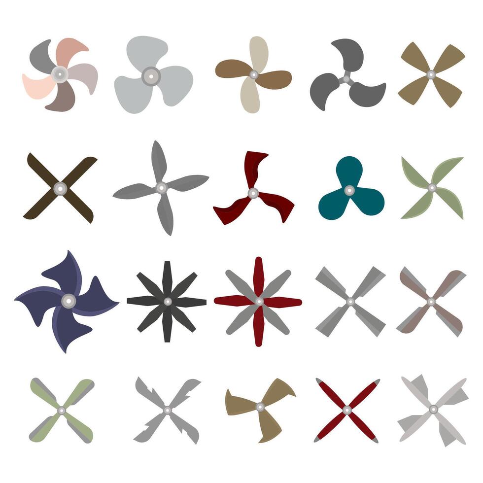 propeller icon collection set vector